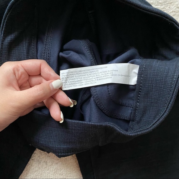 NWT FDJ Dark Navy Grid Pull On Jeggings - Picture 5 of 10